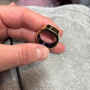 Oura Gold Ring with Black Interior